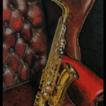 Alto sax on a leather chair, by brendan65, Deviant Art